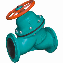 直流式襯膠隔膜閥 直流式襯膠隔膜閥